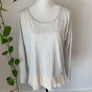 Sundance Frieda Long Sleeve Heather Gray Shirt.